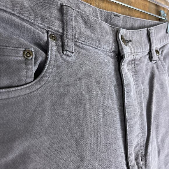 LL Bean Womens Pants Gray Super Soft Corduroy Barrel Fit High Rise Stretch 12 - Picture 10 of 11